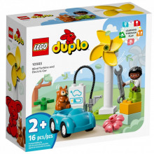 Конструктор LEGO DUPLO Town Ветровая турбина и электромобиль 16 деталей (10985) (238563)
