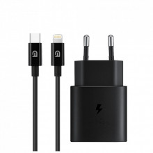Зарядное устройство Armorstandart AR-TA800 25W USB-C + cable USB-C to Lightning black (ARM77721) (322563)