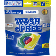 Капсулы для стирки Wash&Free Universal 17 шт. (4260637722065/4823128001614) (340763)