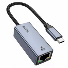 Сетевой адаптер HOCO UA37 Type-C Ethernet Adapter (1000 Mbps) (344863)