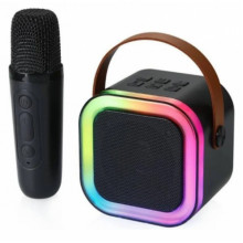Портативная колонка с караоке микрофоном и RGB подсветкой Winso K12 10W Bluetooth, USB, microSD, AUX, Type-C (234073)