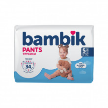 Подгузники Bambik трусики 5 (12-17 кг) 34 ш (4823071652543) (193273)