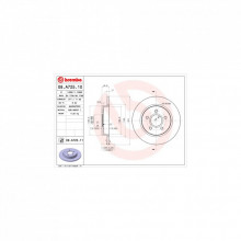 Тормозной диск Brembo 08.A725.10 (298273) Тормозной диск Brembo 08.A725.10 (298273)