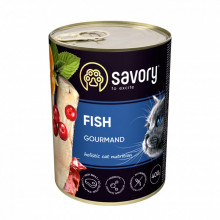 Влажный корм для кошек Savory Cat Can Adult для привередливых котов (рыба) 400 г (4820232630655) (199473)