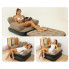 Надувное кресло диван 2в1 A-Sofa до 150 кг Чёрный с серым (52622) (237873)