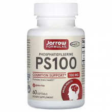 Витаминно-минеральный комплекс Jarrow Formulas Фосфатидилсерин, 100 мг, PS100, Phosphatidylserine, 60 гелевых капсул (JRW-16006) (308873)