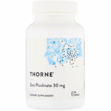 Минералы Thorne Research Цинк Пиколинат, Zinc Picolinate, 30 mg , 180 капсул (THR-22102) (302973)