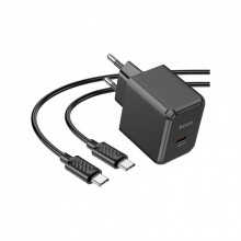 Зарядное устройство HOCO CS13A Ocean USB-C PD20W + cable USB-C to USB-C Black (6942007603843) (322093)