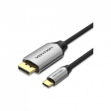Кабель мультимедийный USB-C 3.1 to DisplayPort M 1.5m v.1.2 4K60Hz Aluminum Alloy black Vention (CGZBG) (237193)