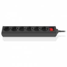 Сетевой фильтр питания REAL-EL RS-6 Protect M 5m, black (EL122300036) (154493)