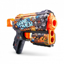 Игрушечное оружие Zuru X-Shot Быстрострельный бластер Skins Flux Game Over (8 патронов) (36516E) (333693)