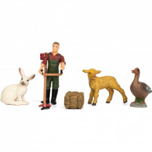 Фигурка Kids Team набор Ферма фермер, утка, ягнёнок, кролик (Q9899-T7_6) (268893)