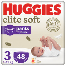 Подгузники Huggies Elite Soft 3 (6-11 кг) Mega 48 шт (5029053549293) (153104)