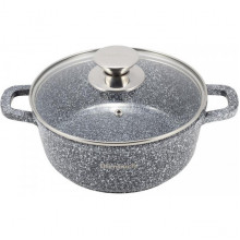 Каструля Kamille Snow Marble 2.3л індукційна з антипригарним покриттям (188204)