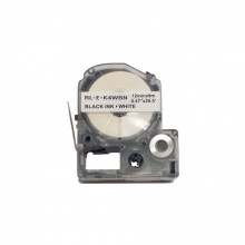 Лента для принтера этикеток UKRMARK RL-E-K4WBN-BK/WT, аналог LK4WBN. 12 мм х 9 м (900273) (209304)