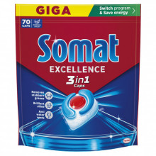 Таблетки для посудомоечных машин Somat Excellence 3-in-1 70 шт. (9000101832044) (259704)