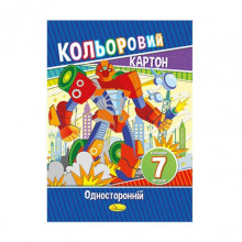 Набор цветного картона А4 АП-1101, 7 листов 230 г/м2