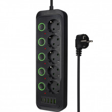 Сетевой фильтр питания XoKo XK-SP-5-2-1-BK (345804)