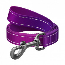 Поводок для собак WAUDOG Nylon Mono светоотражающий M 20 мм, 200 см, фиолетовый (46379) (312904)