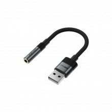 Переходник USB AM to 3.5mm F 0.15m black Acefast (6974316285298) (344904) Переходник USB AM to 3.5mm F 0.15m black Acefast (6974316285298) (344904)