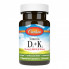 Витамин Carlson Витамин D3+K2, 2000 МЕ и 90 мкг, Vitamin D3+K2, 30 вегетари (CL10600) (248014)