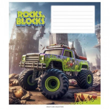 Тетрадь ученическая "Rocks&Blocks" 012-3280K-2 в клетку, 12 листов