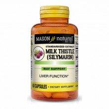 Травы Mason Natural Расторопша (Силимарин), Milk Thistle (Silymarin), 60 капсул (MAV-12995) (306214)