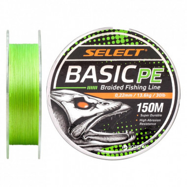 Шнур Select Basic PE 150m Light Green 0.24mm 40lb/18.2kg (1870.18.70) (277614)