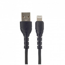 Дата кабель USB 2.0 AM to Lightning 1.0m 3A black Proda (PD-B47i-BK) (321614)