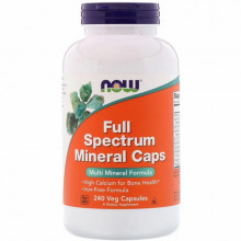 Минералы Now Foods Мультиминералы полного спектра, Full Spectrum Minerals, 240 (NOW-01545) (305714)