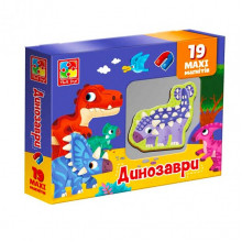 Набор магнитов MAXI "Динозавры" Vladi Toys VT3106-23, 19 шт