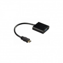 Переходник mini HDMI M to VGA F 0.3m 4K/2K black Voltronic (YT-C-mnHDMI(M)/VGA(F)-B) (261124)