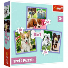 Пазл Trefl Милые собаки 3 in1 (5900511348545) (268124)