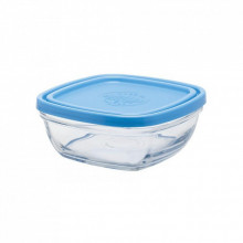Пищевой контейнер Duralex Lys Carre Quadrate Blue 610 мл 14 см (9021AM06) (288124)