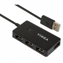 Концентратор Vinga USB2.0 to 4*USB2.0 HUB (VHA2A4) (194324)