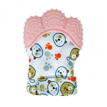 Прорезыватель-перчатка "Лапка" MGZ-0412(Pink) на липучке Прорезыватель-перчатка "Лапка" MGZ-0412(Pink) на липучке