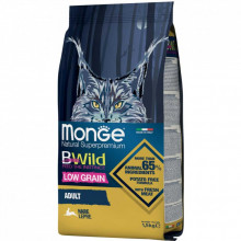 Сухой корм для кошек Monge Cat Bwild Low Grain с мясом зайца 1.5 кг (8009470012003) (212324)
