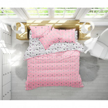 Постельное белье MirSon Бязь 17-0528 Bunnies pink Семейный (2200003671759) (327324)