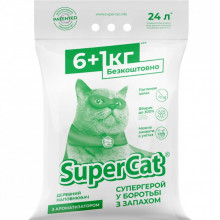Наполнитель для туалета Super Cat Древесный впитывающий с ароматизатором 6+1 кг (12 л) (3552) (213524)