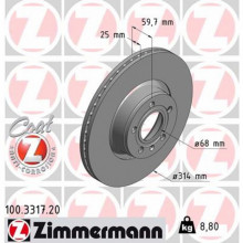Тормозной диск ZIMMERMANN 100.3317.20 (299524)