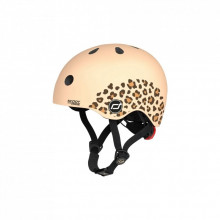 Шлем Scoot&Ride 45-51см, леопард, с фонариком (SR-181206-LEOPARD) (274624)