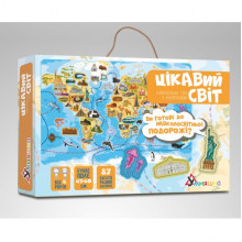 Настольная игра Умняшка "Интересный мир" KP-006 с многоразовыми наклейками Настольная игра Умняшка "Интересный мир" KP-006 с многоразовыми наклейками