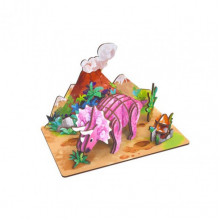 Деревянный пазл 3D "Triceratops" 68046W 34 детали