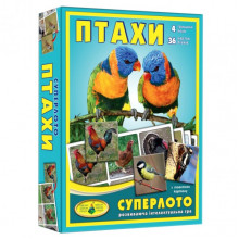 Детская настольная игра супер ЛОТО "Птицы" 81930 карточки птиц — 36 шт