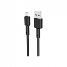 Дата кабель USB 2.0 AM to Micro 5P 1.0m 2.4A silicone BX31 black BOROFONE (6931474710376) (322824)