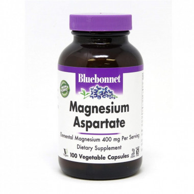 Минералы Bluebonnet Nutrition Аспартат Магния 400 мг, Magnesium Aspartate, 100 вегетариан (BLB0730) (305924)