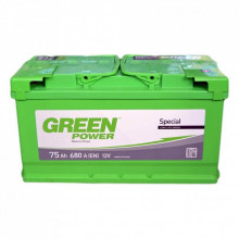 Аккумулятор автомобильный GREEN POWER Standart 75Ah Ев (-/+) (680EN) (000022362) (298034)
