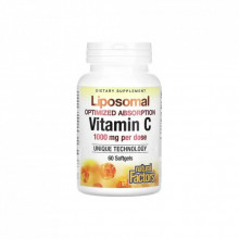 Витаминно-минеральный комплекс Natural Factors Витамин С липосомальный, 1000 мг, Liposomal Vitamin C, 60 гелевых к (NFS-01323) (310034)