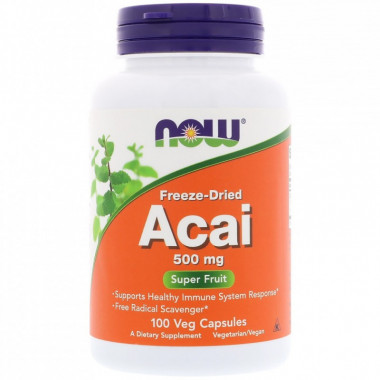 Травы Now Foods Асаи 500мг, 100 вегетарианских капсул (NOW-03355) (305334)