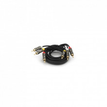 Кабель мультимедийный 3xRCA M to 3xRCA M 1.5m black VEGGIEG (YT-AV301) (320334)